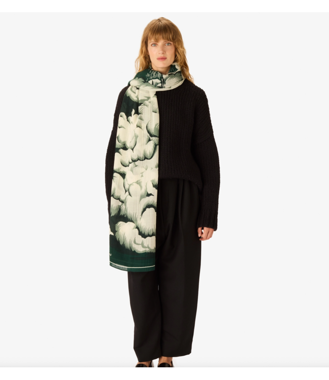 Hiver (Winter) Green Wool Scarf