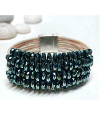 Teal Green Hematite Cuff
