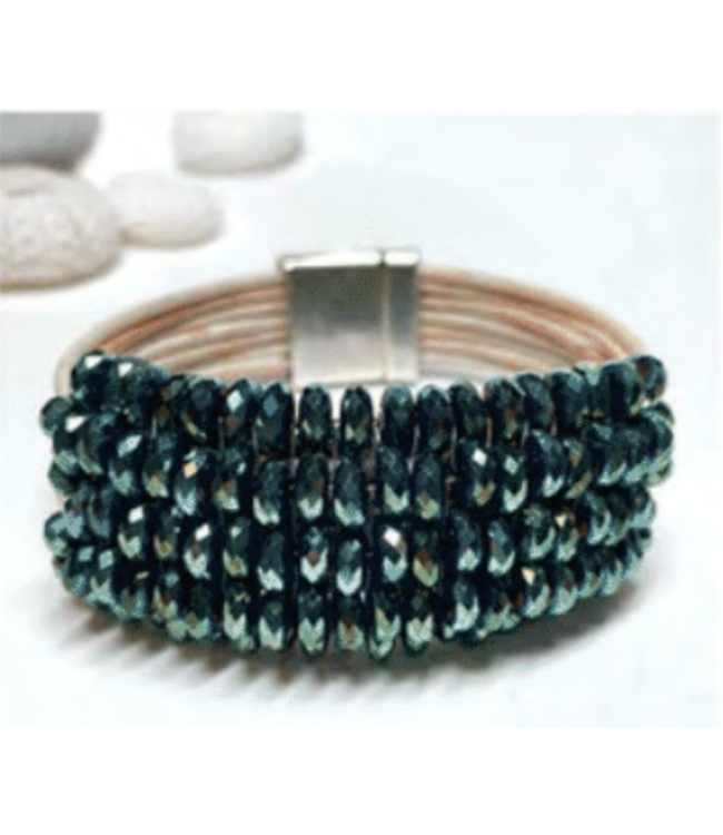 Teal Green Hematite Cuff