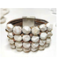 White Turquoise & Moonstone Cuff