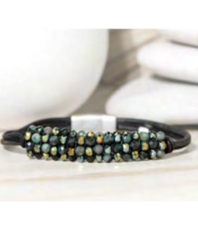 Emerald & Crystals Cuff