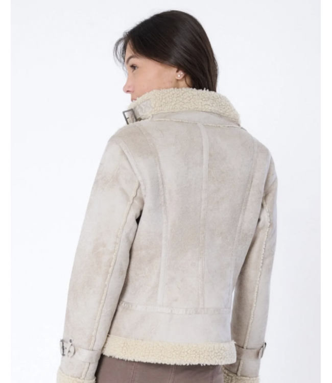 Osha Faux Shearling Biker Jacket