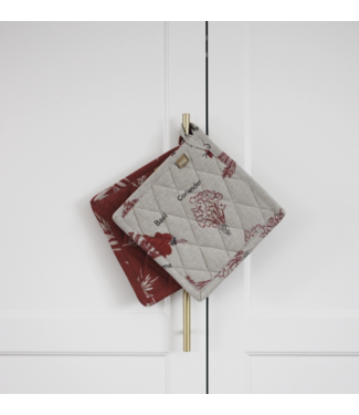 Raine and Humble Cotton Pot Holder/Trivet-Cinnamon