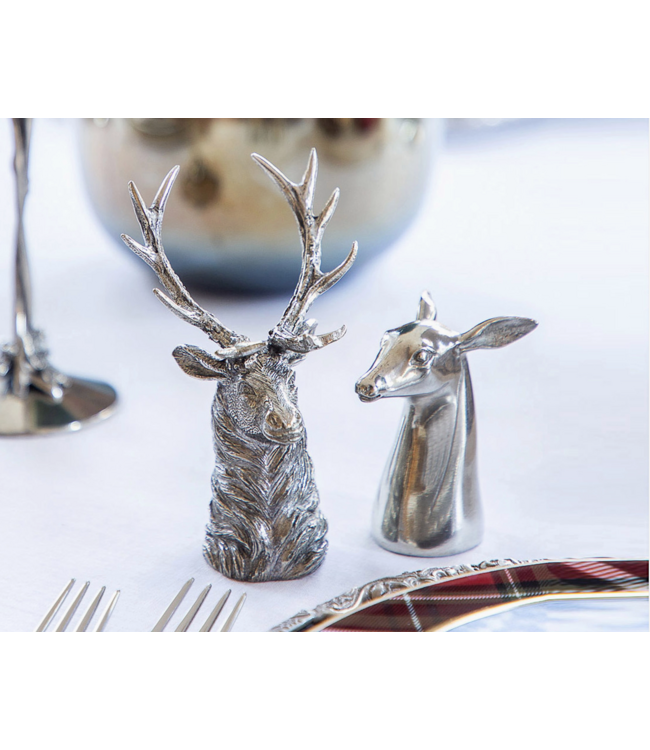 Stag & Doe Pewter Salt and Pepper Shakers
