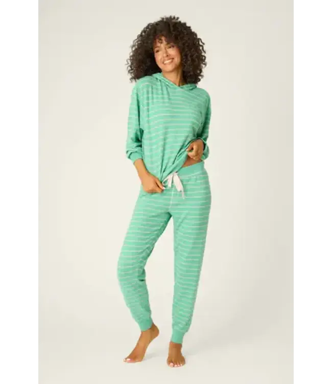 Peace & Pawlidays Green Stripe Lounge Set