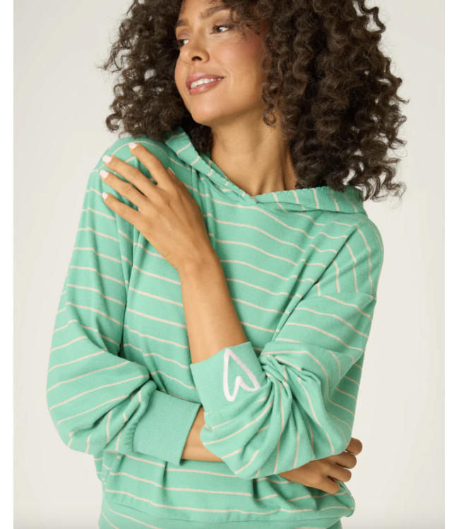 Peace & Pawlidays Green Stripe Lounge Set