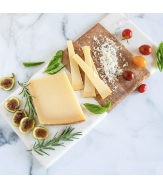 White Marble & Wood Reversible Rectangular Board