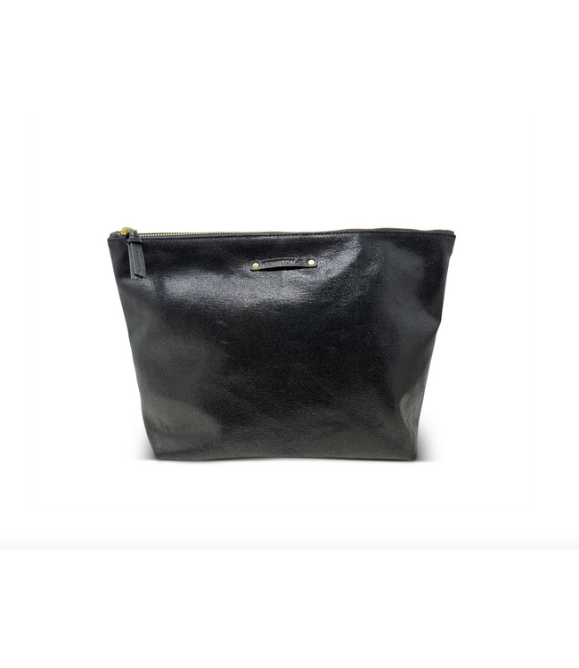 Slick Black Canvas Pouch