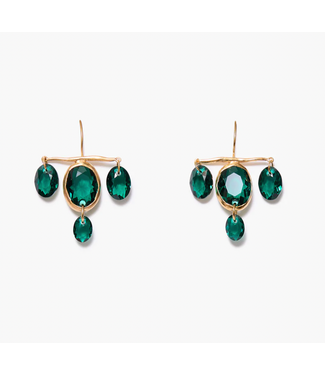 Caroline Emerald Crystal Earrings