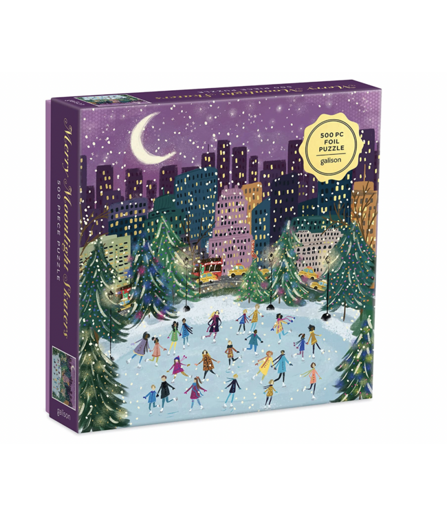 500 pc Merry Moonlight Skaters Puzzle