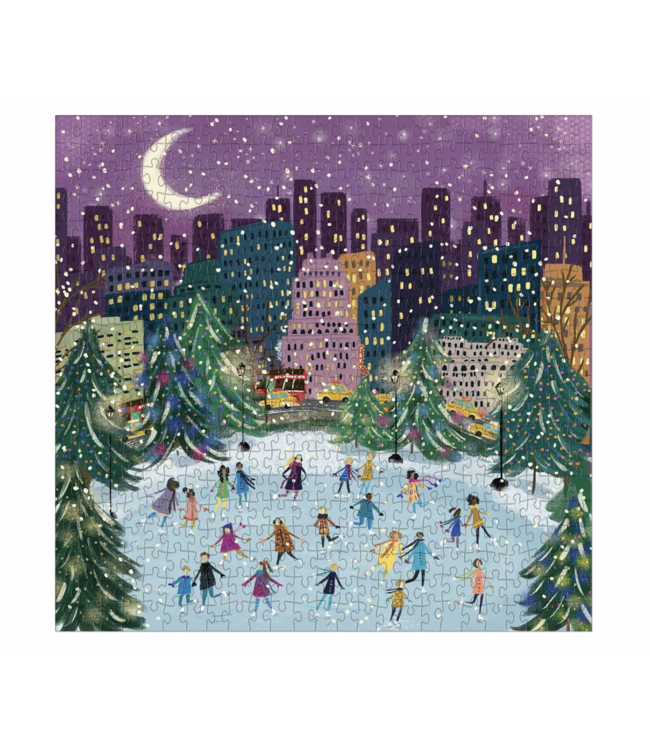 500 pc Merry Moonlight Skaters Puzzle