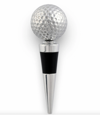 Pewter Golf Ball Bottle Stopper