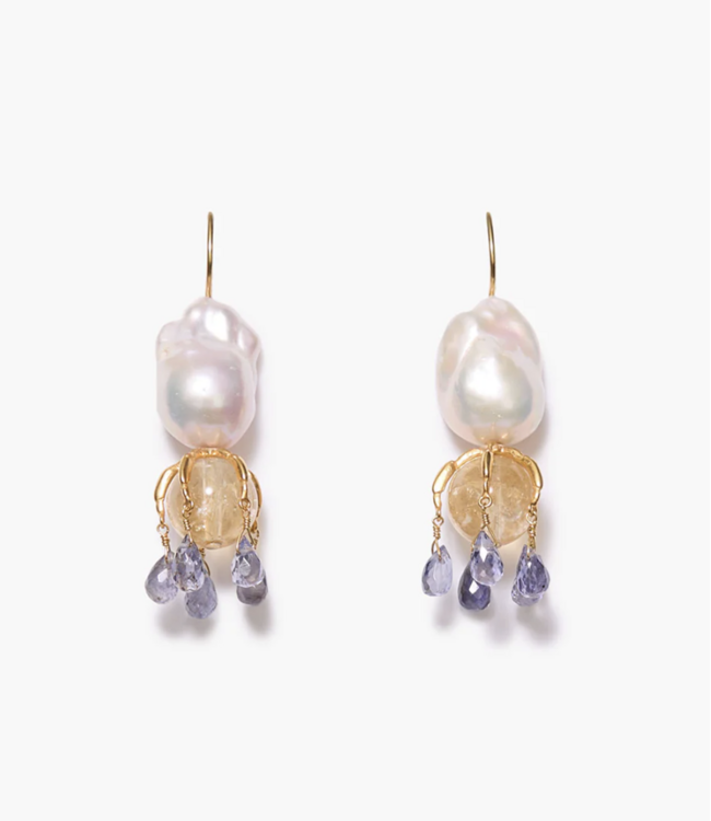 Lark Drip Citrine Earrings