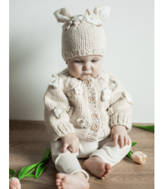 Huggalugs Ivory Flower Cardigan