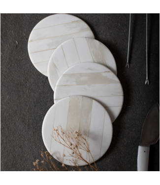 The Collective Blanco Bone Coasters Set/4
