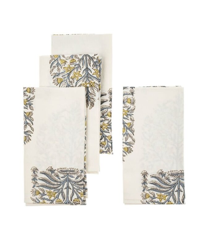 Block Print Napkin(S/4)-available in 3 patterns
