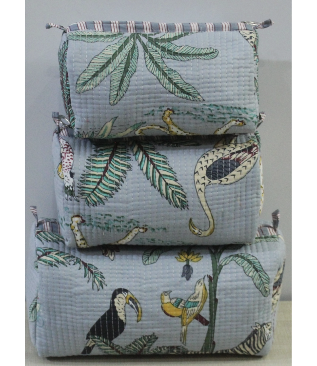 Printed Cotton Makeup Bag