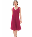 Haris Cotton V-Neck Flared Linen Dress-available in crystal blue(see image)