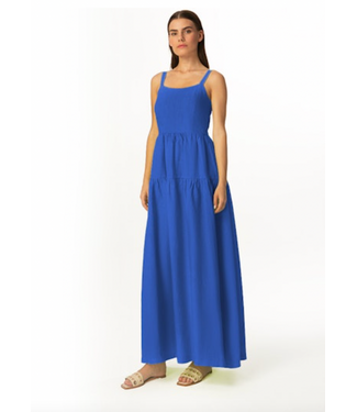 Haris Cotton Maxi Linen Tank Dress-White