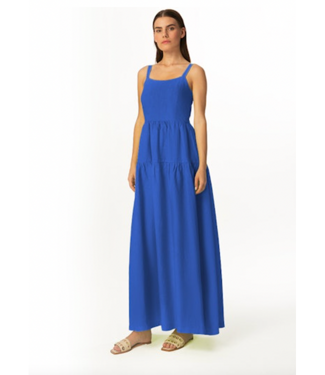 Maxi Linen Tank Dress-White