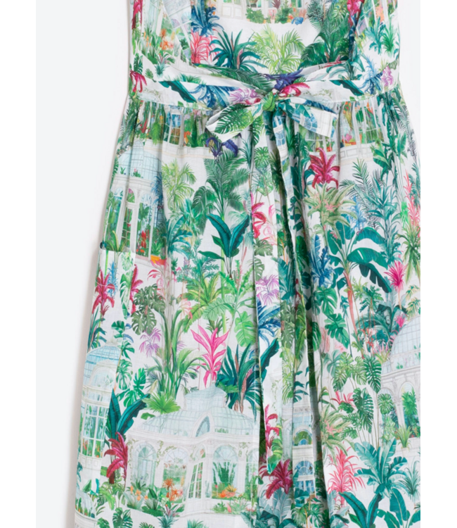 Green Floral Wrap Dress