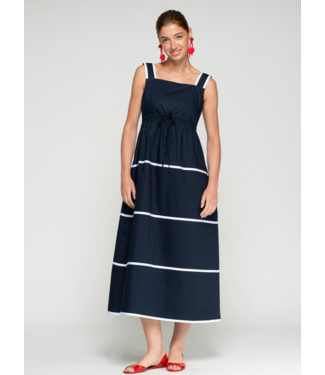 Navy Poplin Dress