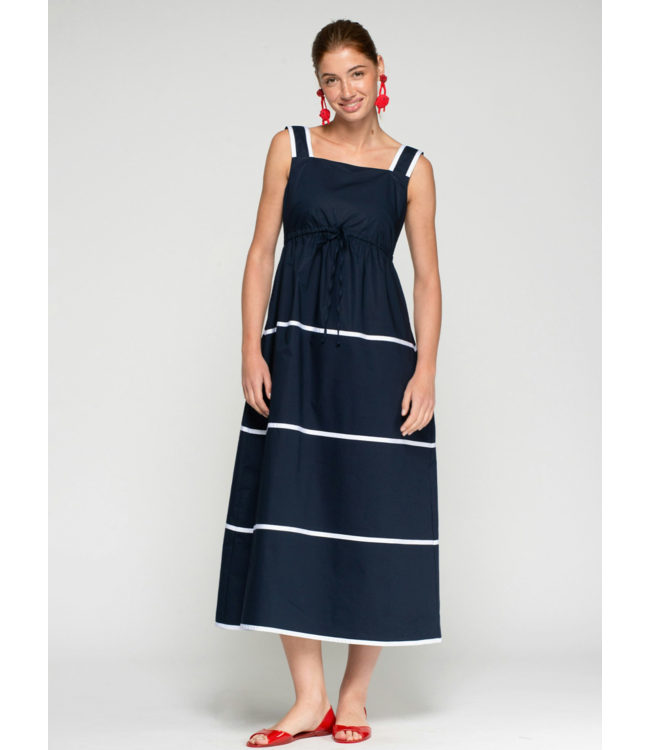 Navy Poplin Dress