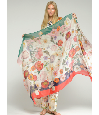 Flores Silk Scarf