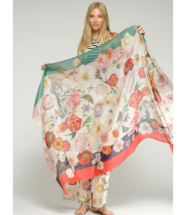 Flores Silk Scarf