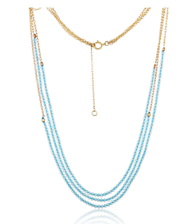Trio Aquamarine Necklace