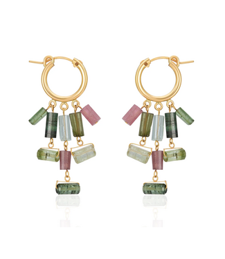 Mabel Chong Tourmaline Tube Cluster Hoops
