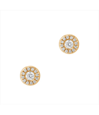 Diamond Halo Earrings