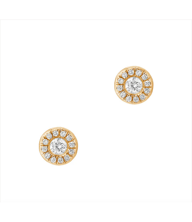 Diamond Halo Earrings