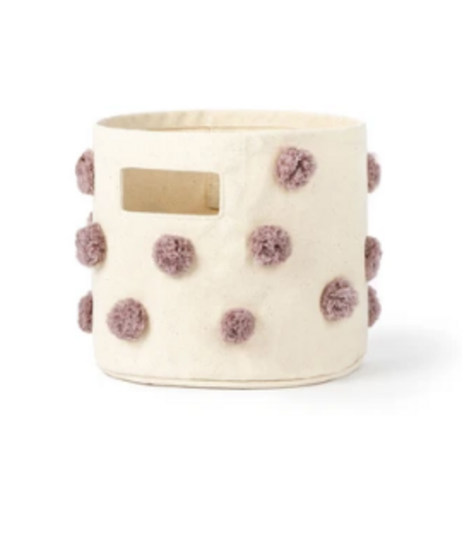 Mini Pom Pom Tote-Rose Pink