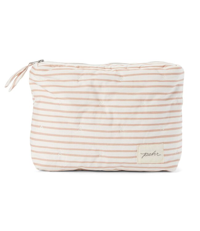 Mini On the Go Striped Pouch - Rose Pink