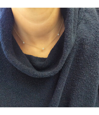 Diamond Quadra Station Necklace