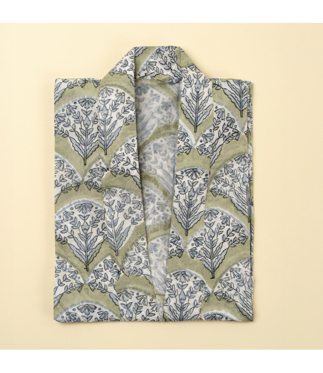 Block Print Cotton Kimono-available in 3 patterns
