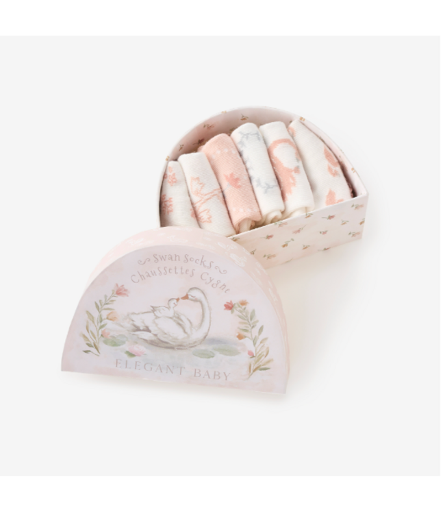 Swan Lake Cotton Socks (6 pk)