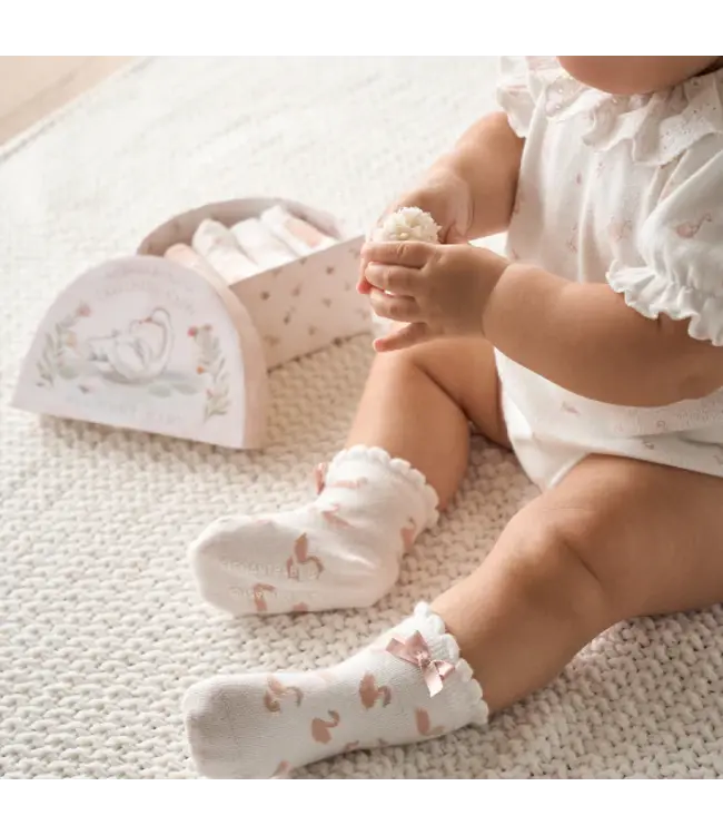 Swan Lake Cotton Socks (6 pk)