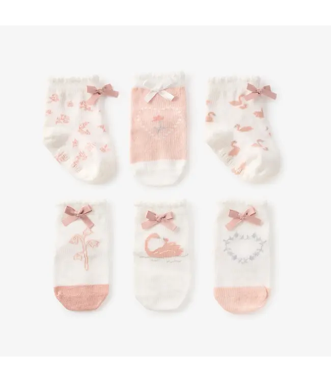 Swan Lake Cotton Socks (6 pk)