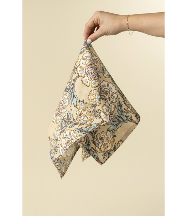 Block Print Cotton Napkins S/4-available in 4 prints