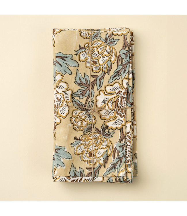 Block Print Cotton Napkins S/4-available in 4 prints