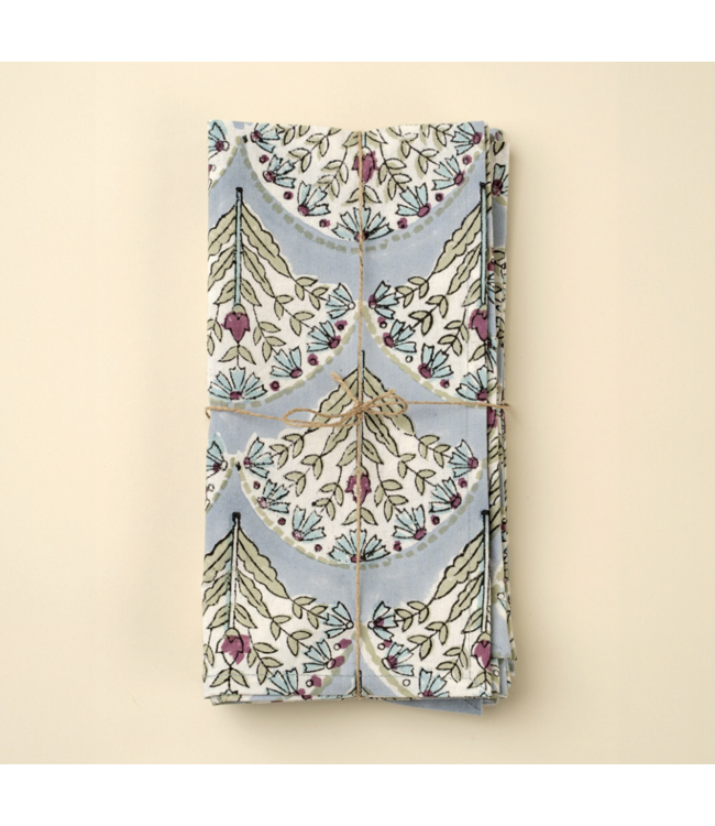 Block Print Cotton Napkins S/4-available in 4 prints