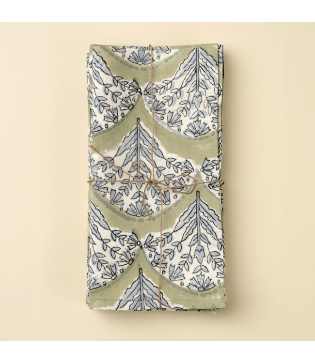 Block Print Cotton Napkins S/4-available in 4 prints