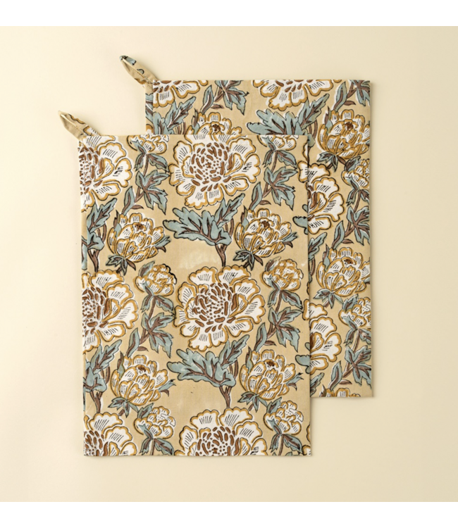 Block Print Tea Towels S/2-available in 2 prints