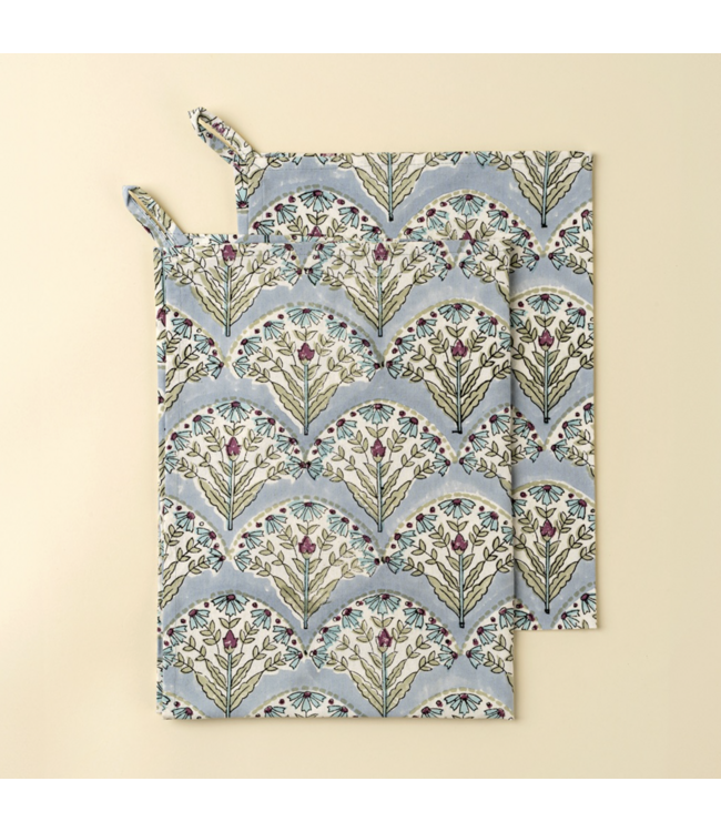 Block Print Tea Towels S/2-available in 2 prints