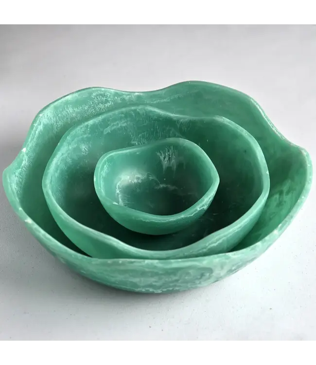 Wavy Resin Bowls Set of 3