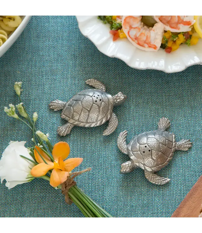 Pewter Sea Turtles Salt and Pepper