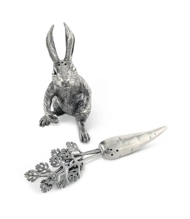 Pewter Rabbit & Carrot Salt and Pepper Shaker