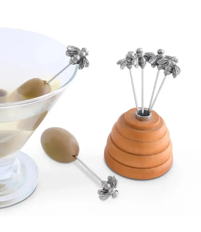 Bee Hive Cheese Pick Set